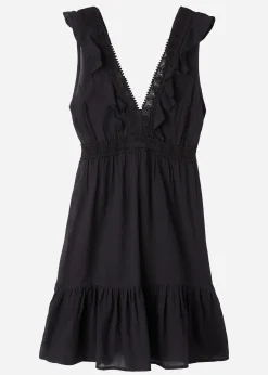 Beachwear^Calzedonia Ruffle Passementerie Short Dress 06 - Black