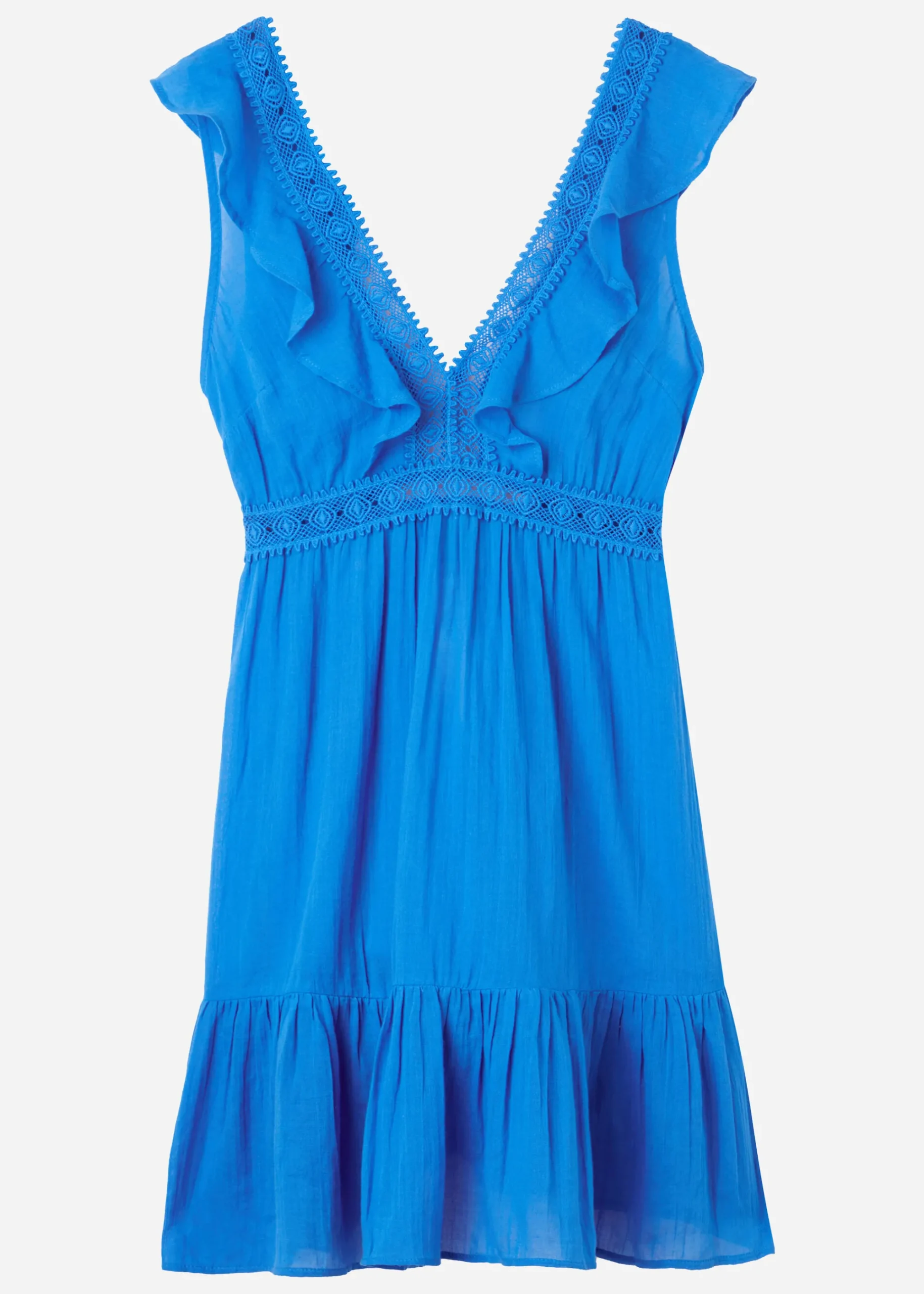 Beachwear^Calzedonia Ruffle Passementerie Short Dress 681C - Electric Blue
