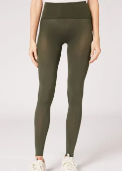 Leggings^Calzedonia Seamless 50 Denier Leggings 030 - Verde Militare