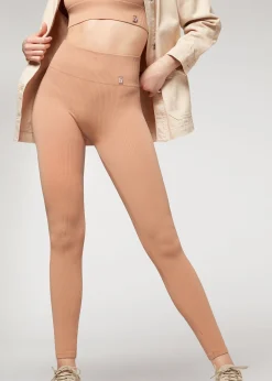 Leggings^Calzedonia Seamless Fine Ribbed Sports Leggings 5275 - Caramel