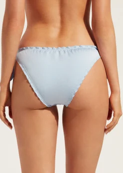 Bikini^Calzedonia Seychelles Sequin Bow Bikini Bottoms 697C - Light Blue Degrade Sequin