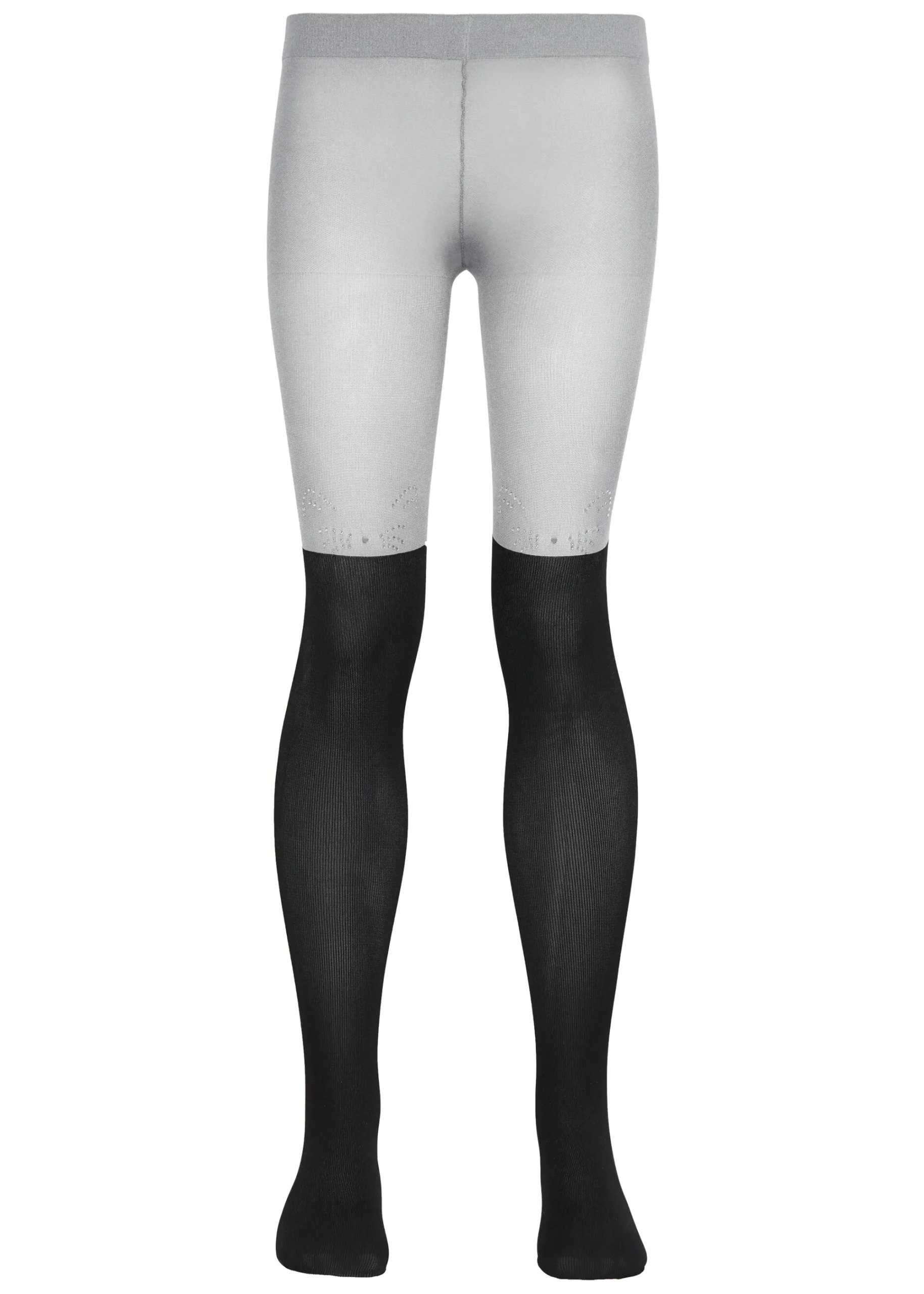 Tights^Calzedonia Sheer Patterned Girls' Tights 4646 - Grey Blend Longuette Rhinestone Cat