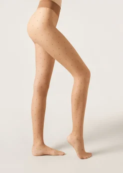 Sheer Tights^Calzedonia Sheer Polka Dot Tights 3783 - Natural Elixir Polka Dot