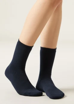 Short Socks^Calzedonia Short Cotton Thermal Socks 016 - Blue