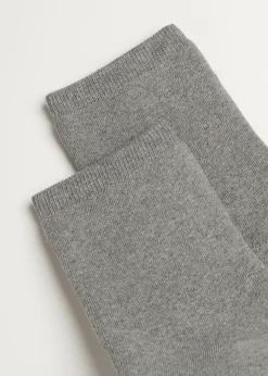 Short Socks^Calzedonia Short Cotton Thermal Socks 042 - Mid Grey Blend