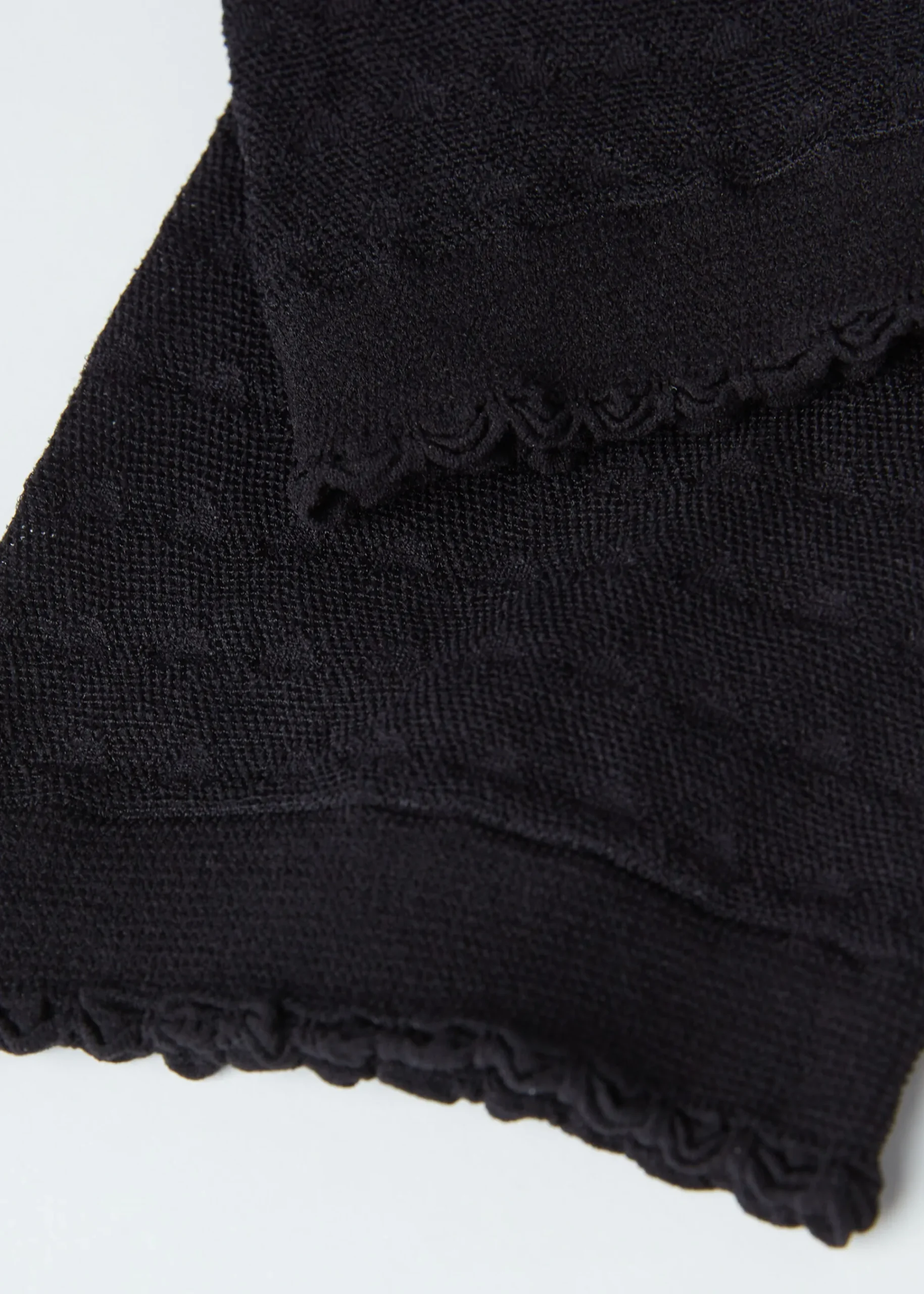 Short Socks^Calzedonia Short Heart Motif Mesh Socks 5257 - Black Hearts