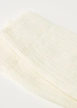 Short Socks^Calzedonia Short Ribbed Socks With Wool And Cashmere 614 - Milk White