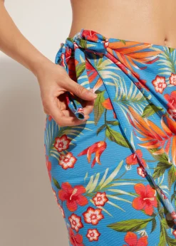 Beachwear^Calzedonia Short Wraparound Sarong 642C - Jungle Flowers