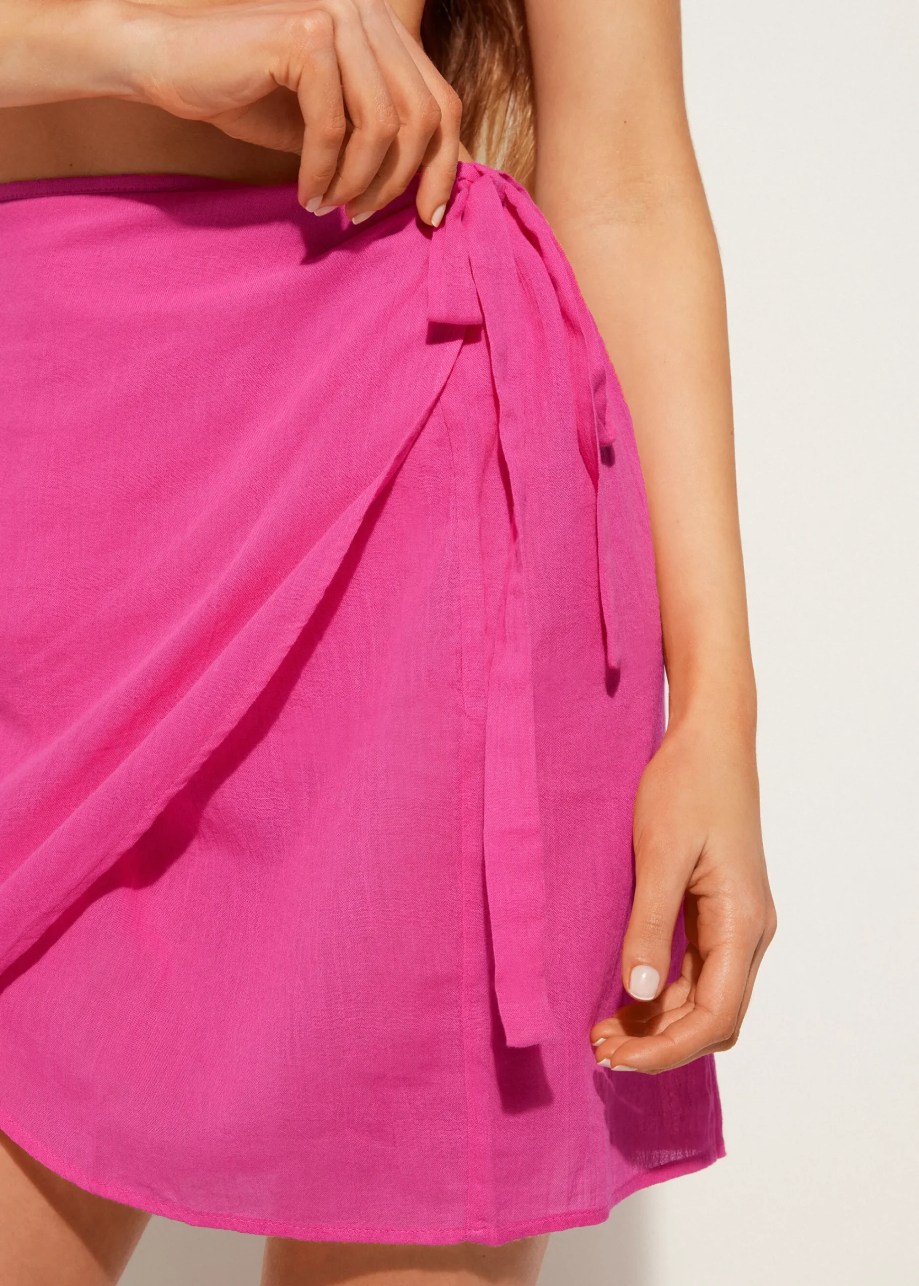 Beachwear^Calzedonia Short Wraparound Sarong 614C - Bright Pink