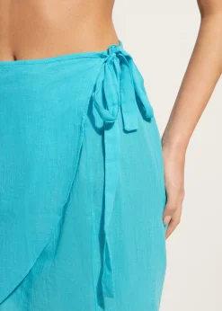 Beachwear^Calzedonia Short Wraparound Sarong 616C - Turquoise Green