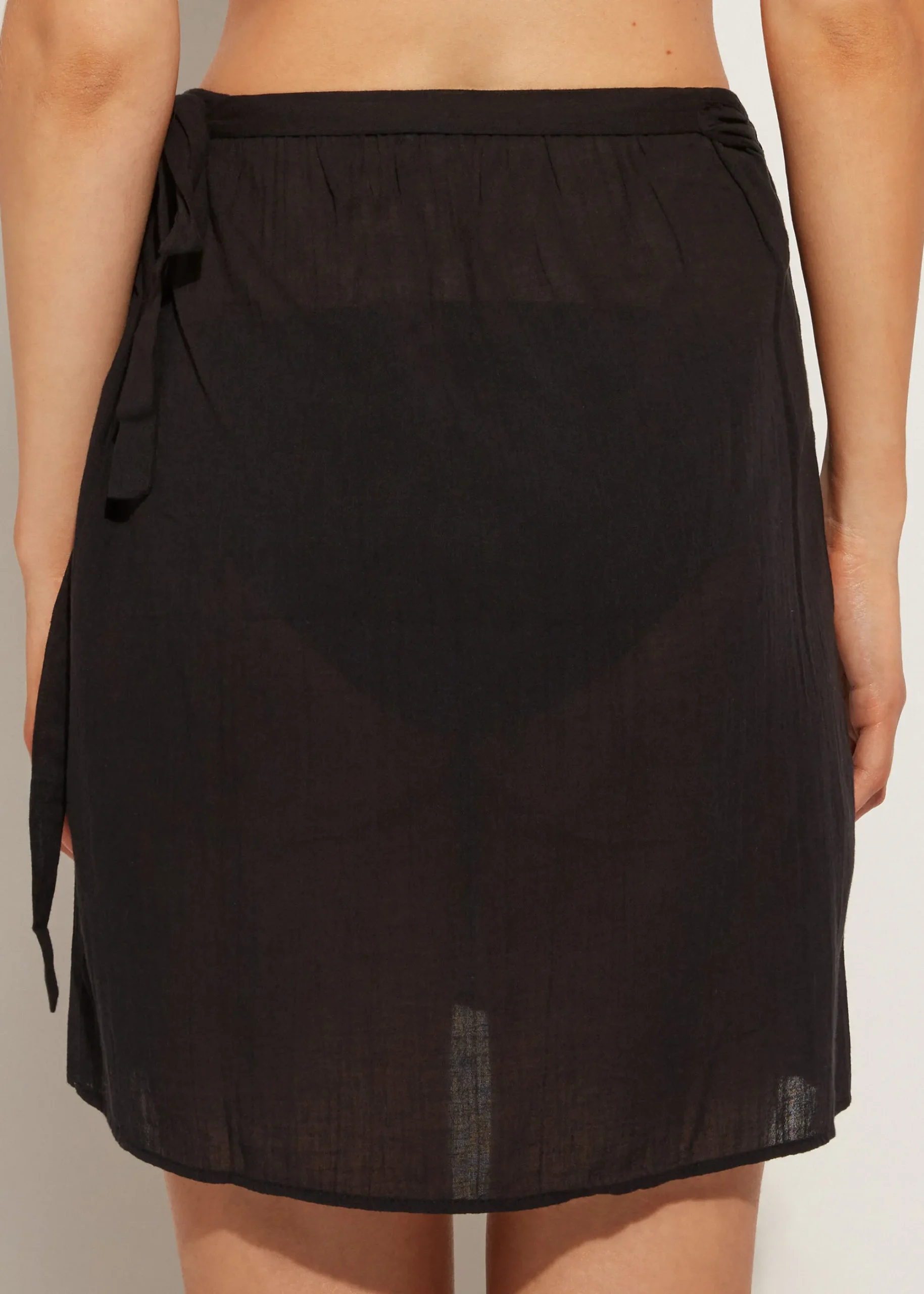 Beachwear^Calzedonia Short Wraparound Sarong 06 - Black