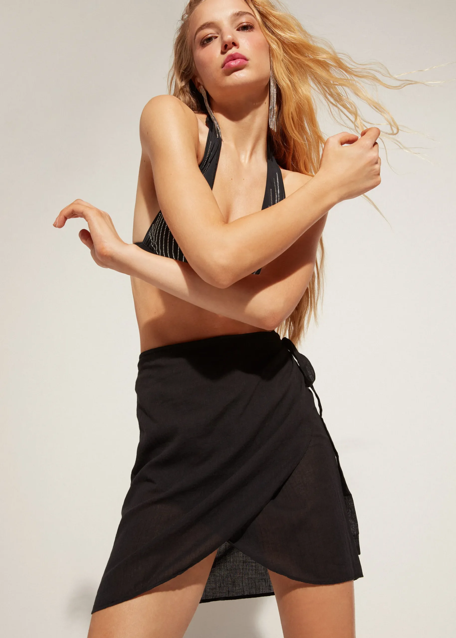 Beachwear^Calzedonia Short Wraparound Sarong 06 - Black