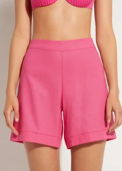 Beachwear^Calzedonia Shorts With Linen 614C - Bright Pink