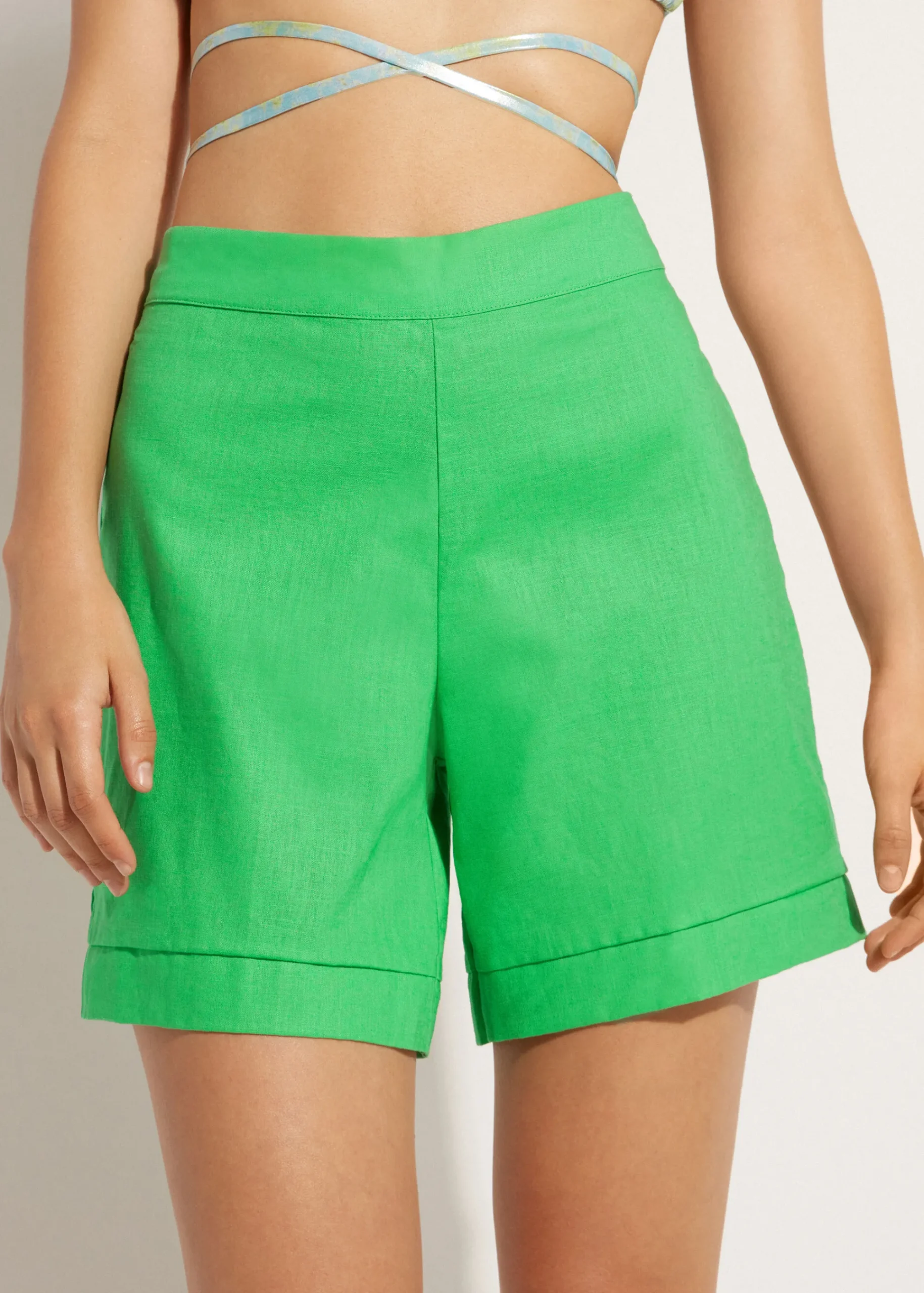 Beachwear^Calzedonia Shorts With Linen 615C - Shiny Green