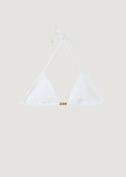 Bikini^Calzedonia Slide Triangle Bikini Top Casablanca 628C - White 3D