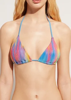 Bikini^Calzedonia Slide Triangle Bikini Top Maiorca 643C - Rainbow