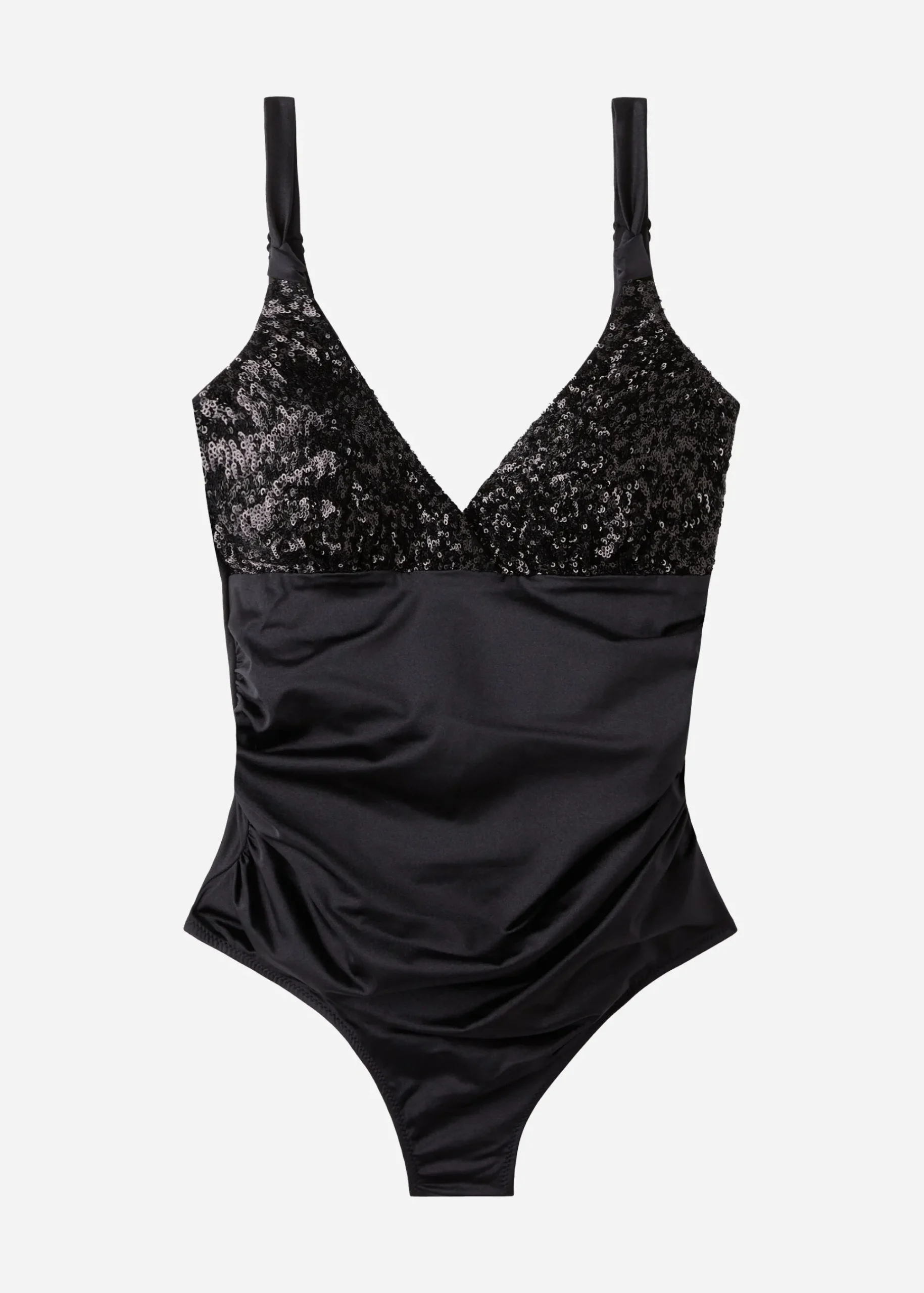 One-Piece Swimswuits^Calzedonia Slimming Padded Swimsuit Cannes 650C - Black Sequin