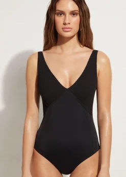 One-Piece Swimswuits^Calzedonia Slimming Padded Swimsuit Pesaro 06 - Black