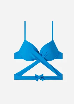 Bikini^Calzedonia Soft Graduated Padded Push Up Bikini Top Indonesia 681C - Electric Blue