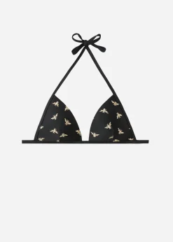 Bikini^Calzedonia Soft Graduated Padded Triangle Bikini Top Atene 715C - Golden Flies