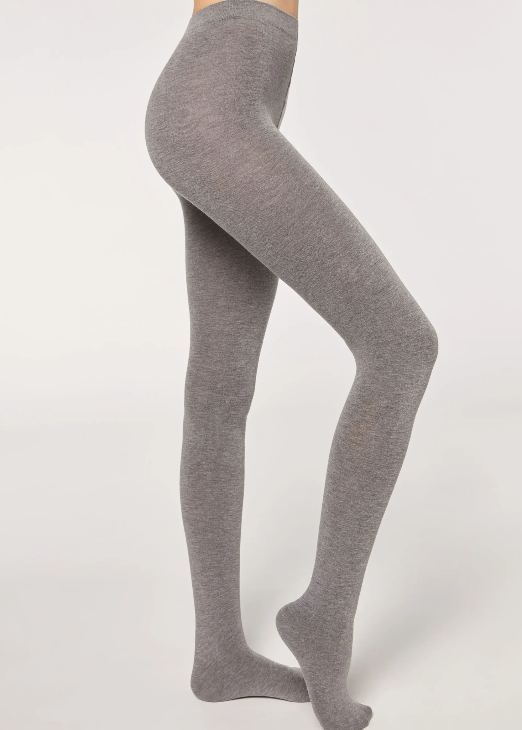 Opaque Tights^Calzedonia Soft Modal And Cashmere Blend Tights 910 - Mid Grey Blend