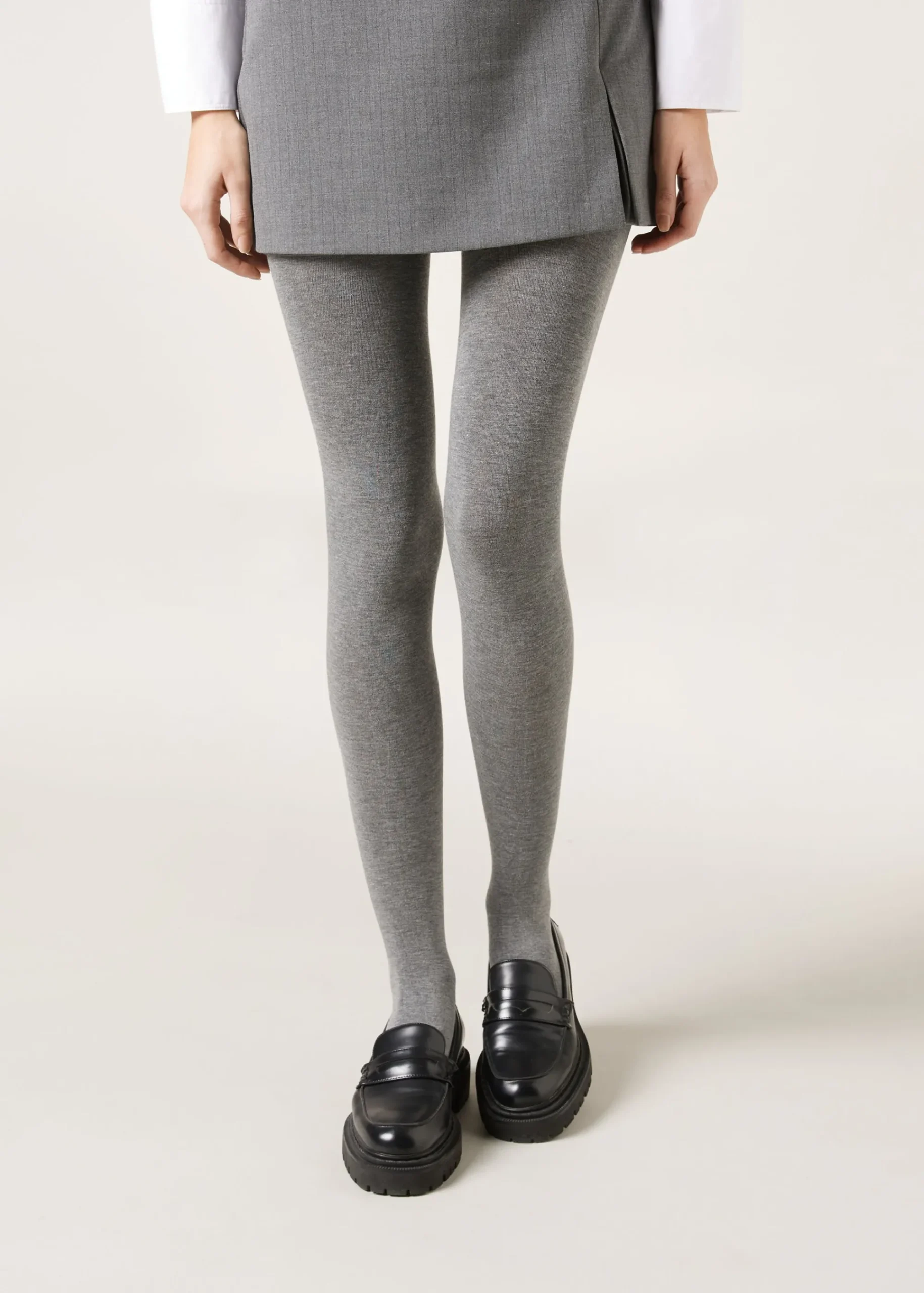 Opaque Tights^Calzedonia Soft Modal And Cashmere Blend Tights 910 - Mid Grey Blend