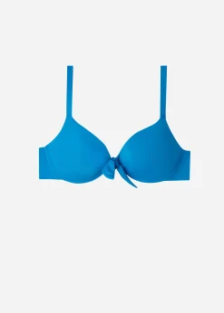 Bikini^Calzedonia Soft Padded Push-Up Bikini Top Indonesia 681C - Electric Blue
