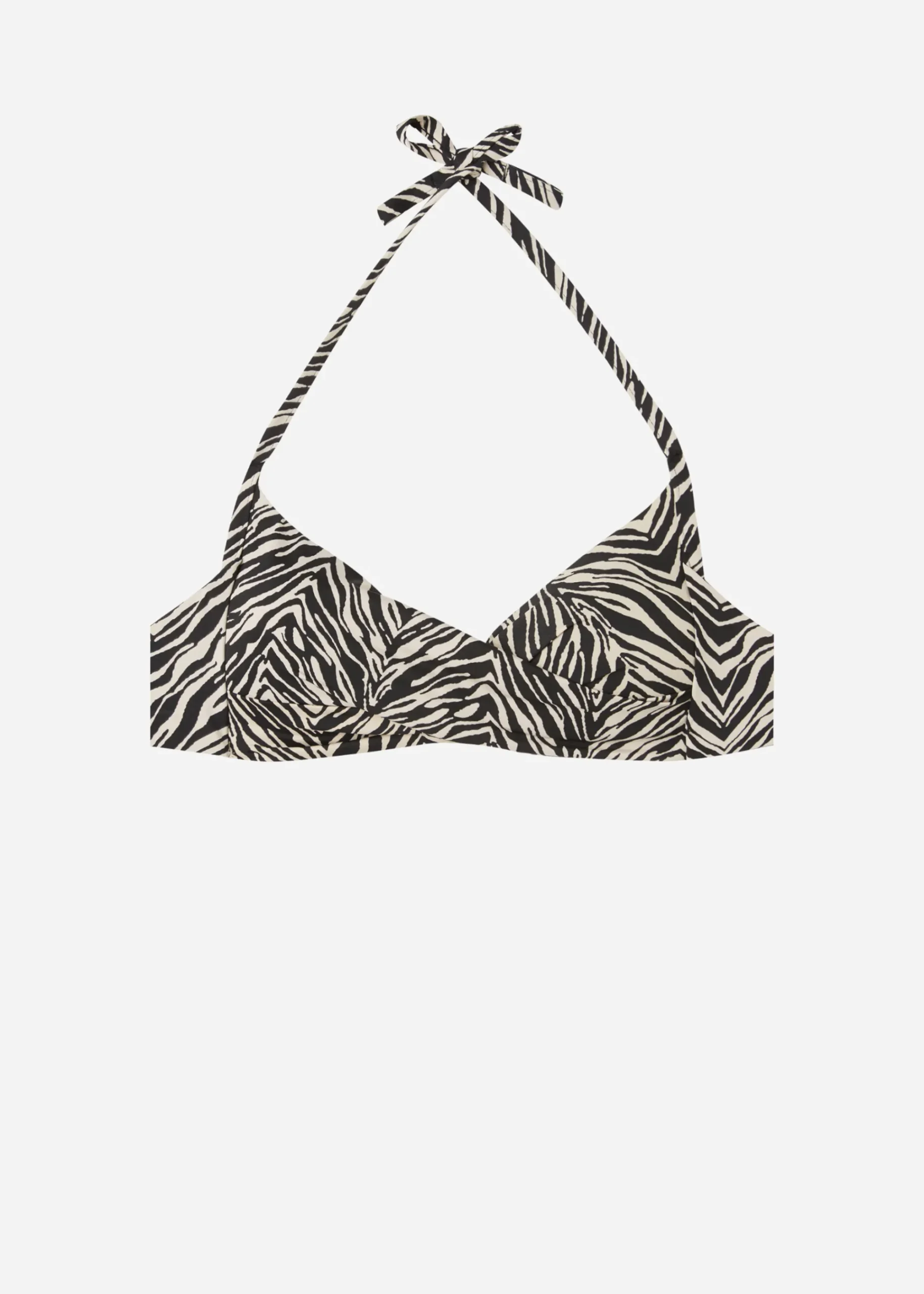 Bikini^Calzedonia Soft Padded Triangle Bikini Top Nairobi 684C - Wild Stripes