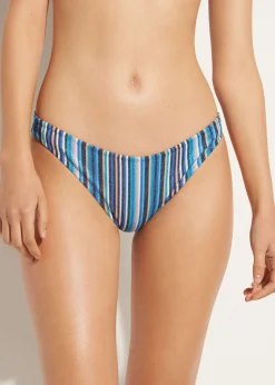 Bikini^Calzedonia Stripe Bikini Bottoms Marbella 691C - Multicoloured Rib