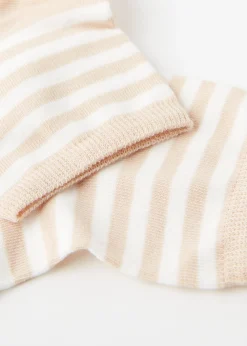 Short Socks^Calzedonia Stripe Patterned Short Socks 9666 - Natural Stripe