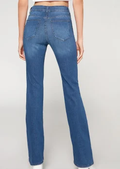 Jeans^Calzedonia Super Flex Denim High-Waisted Bootcut Jeans 3210 - Blue Denim