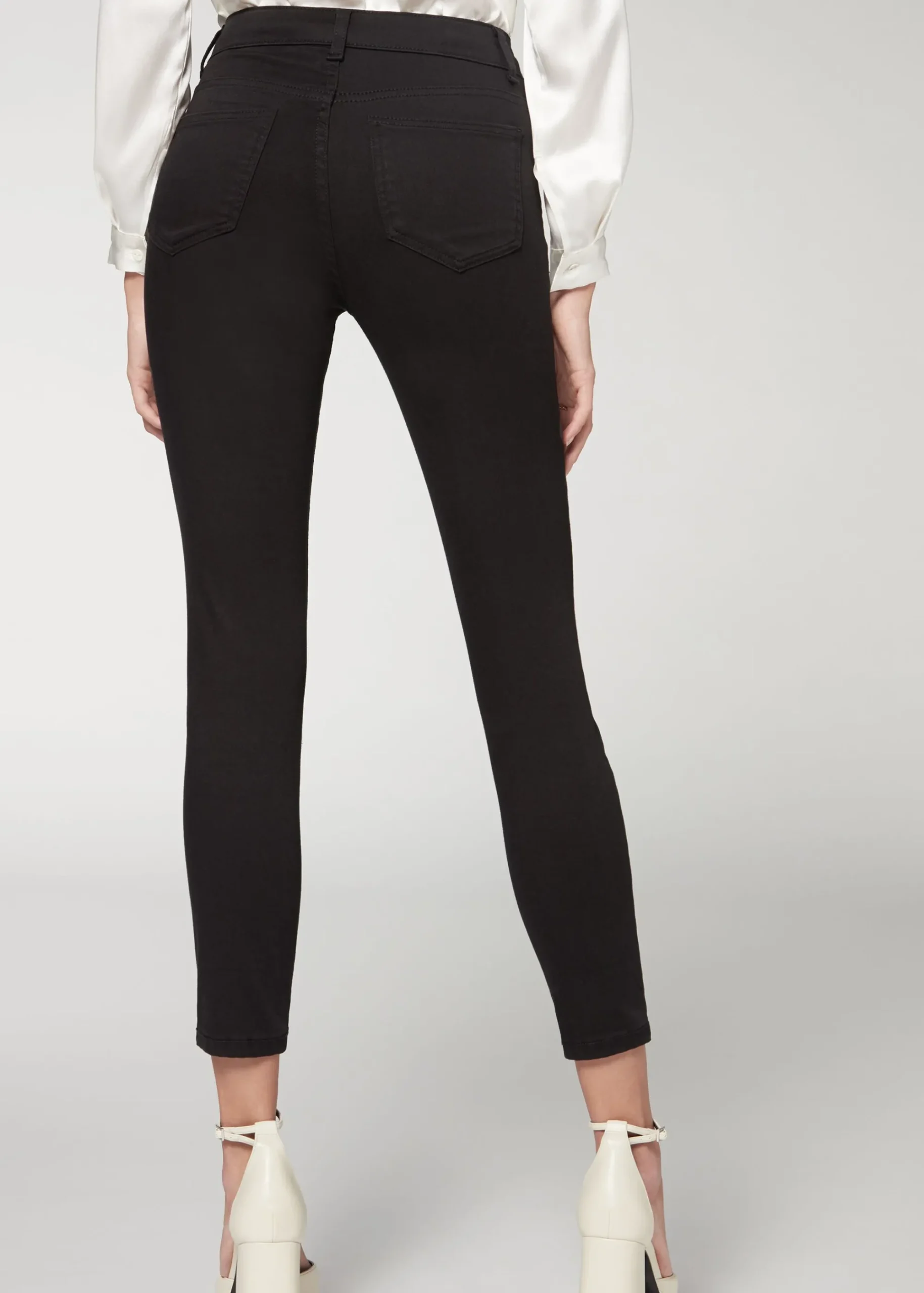 Jeans^Calzedonia Super Flex Denim High-Waisted Superskinny Jeans 3293 - Black Denim