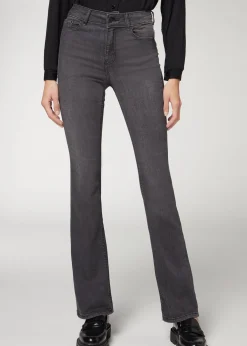 Jeans^Calzedonia Super Flex Denim High-Waisted Bootcut Jeans 5116 - Grey Denim