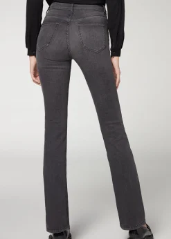 Jeans^Calzedonia Super Flex Denim High-Waisted Bootcut Jeans 5116 - Grey Denim