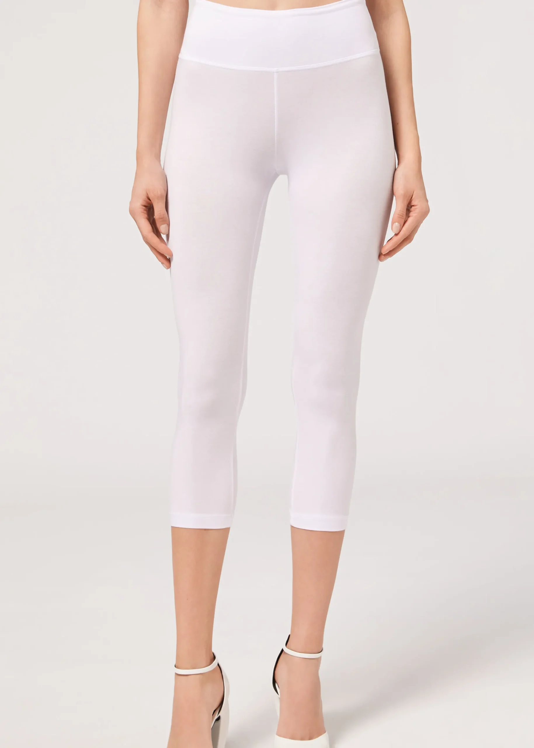 Leggings^Calzedonia Supima Cotton Capri Leggings 001 - White