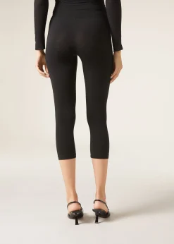 Leggings^Calzedonia Supima Cotton Capri Leggings 019 - Black