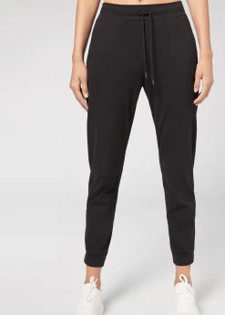 Trousers^Calzedonia Supima Ultra Light Cotton Joggers 019 - Black