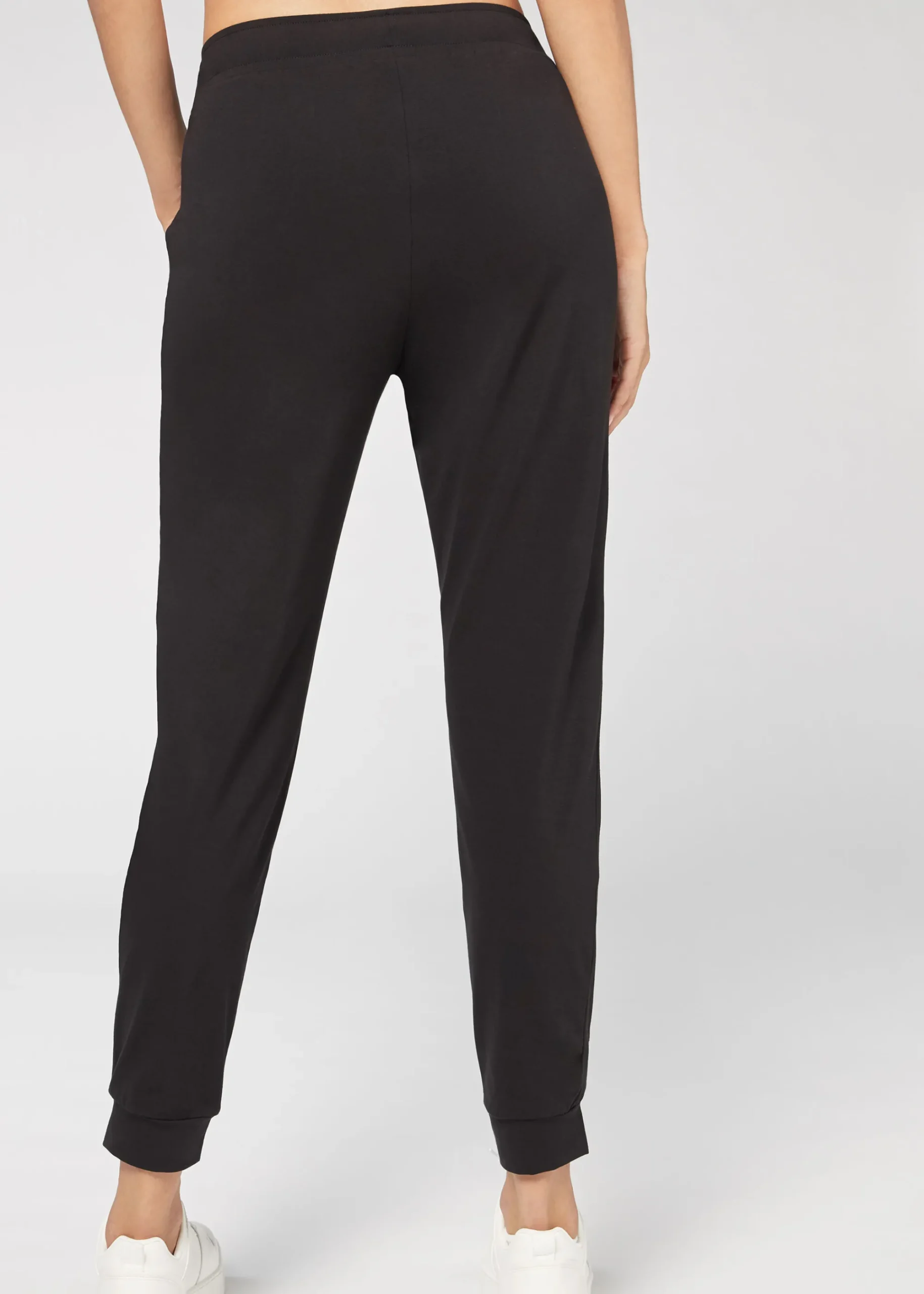 Trousers^Calzedonia Supima Ultra Light Cotton Joggers 019 - Black