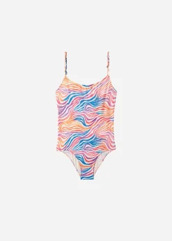 Swimwear And Bikinis^Calzedonia Swimsuit Animal Pattern Girls' Malaga 695C - Rainbow Zebra