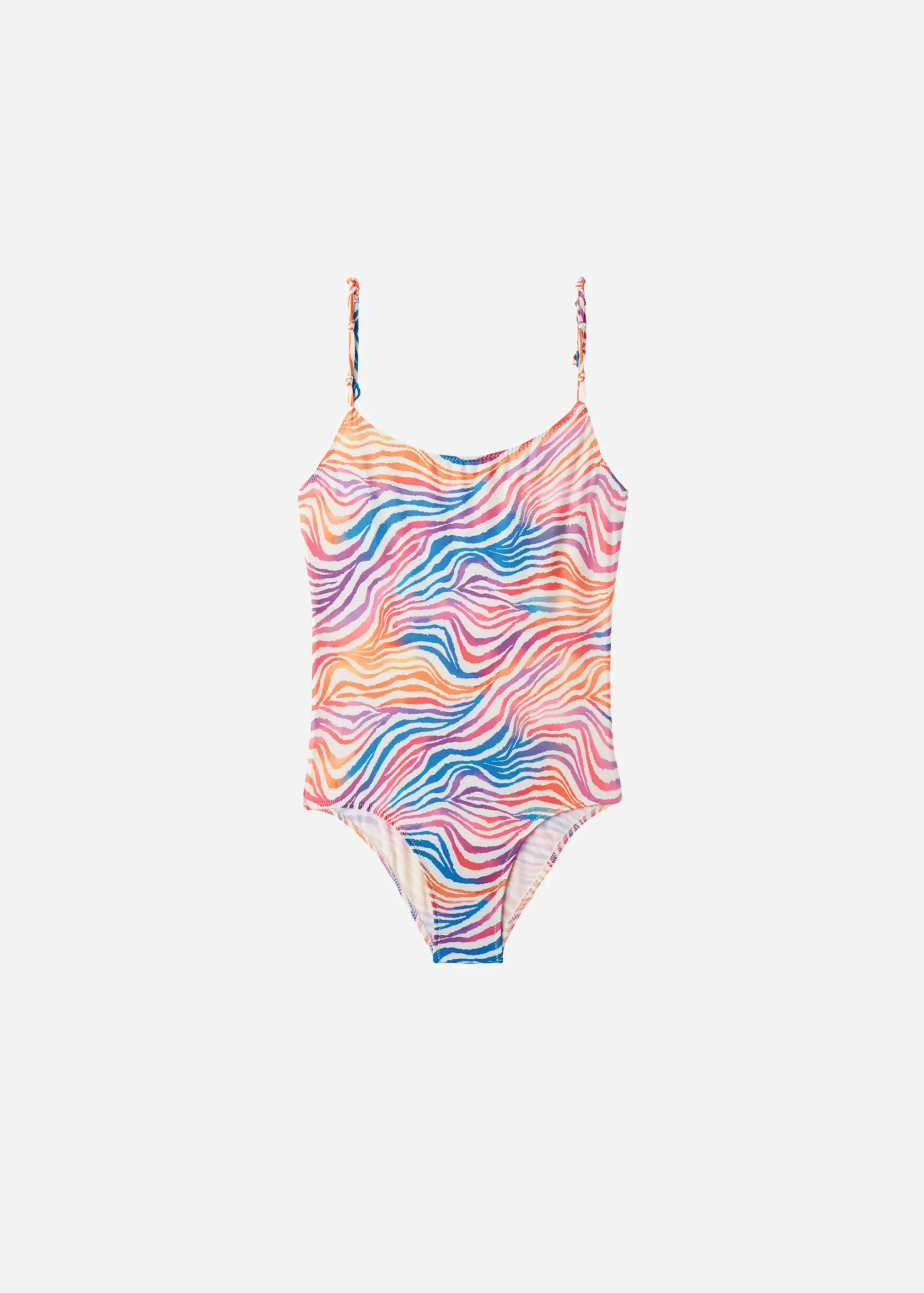 Swimwear And Bikinis^Calzedonia Swimsuit Animal Pattern Girls' Malaga 695C - Rainbow Zebra