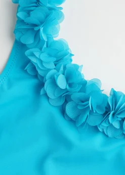 Swimwear And Bikinis^Calzedonia Swimsuit Floral Girls' Honolulu 708C - Turquoise Green Flowers