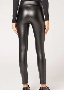 Leggings^Calzedonia Thermal Leather Effect Leggings 019 - Black