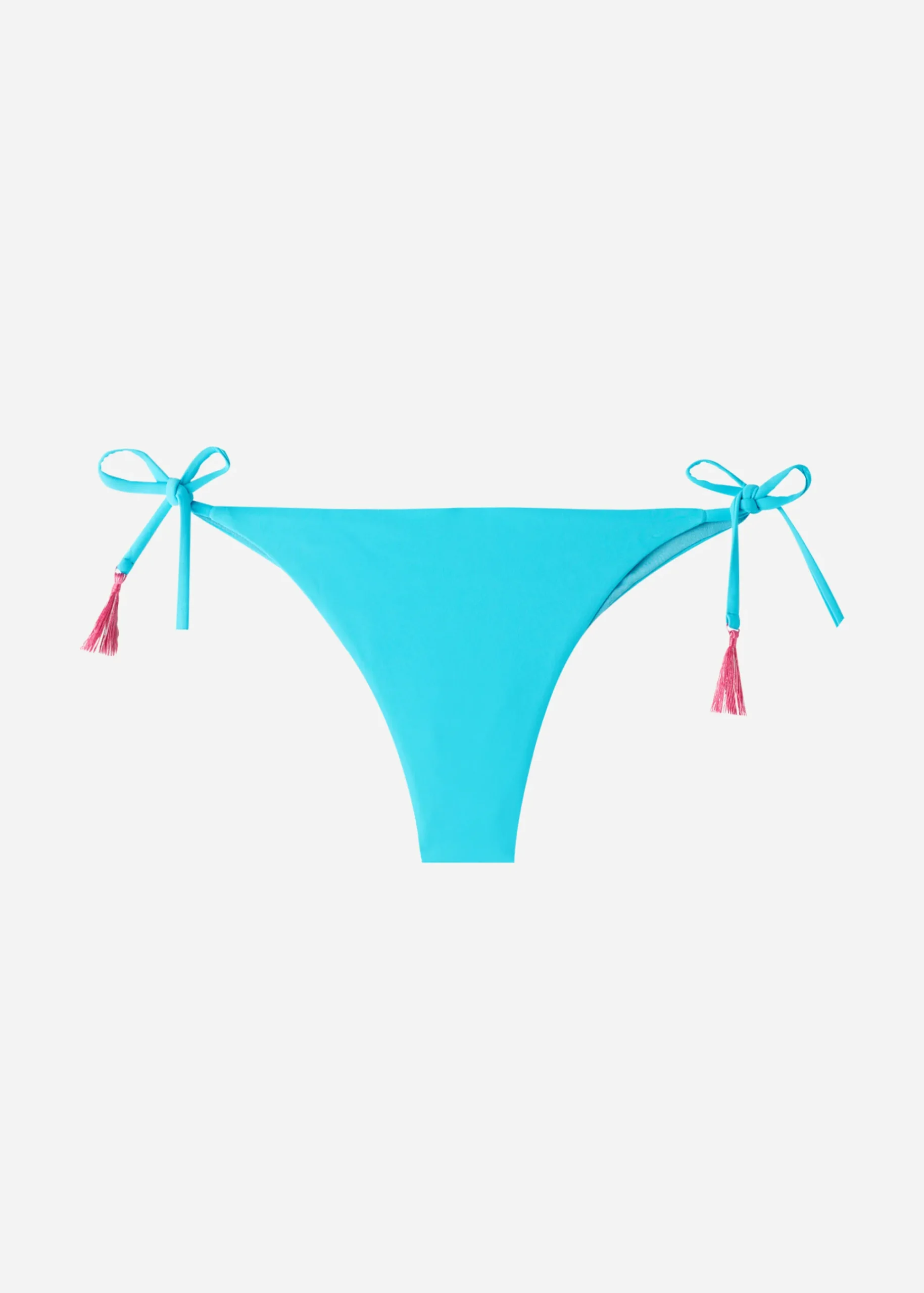 Bikini^Calzedonia Tie Brazilian Bikini Bottoms Capri 634C - Turquoise Green Crochet