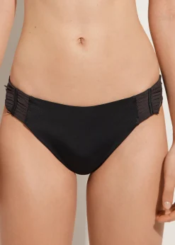Bikini^Calzedonia Tulle Insert Bikini Bottoms Tokyo 716C - Pink Bee