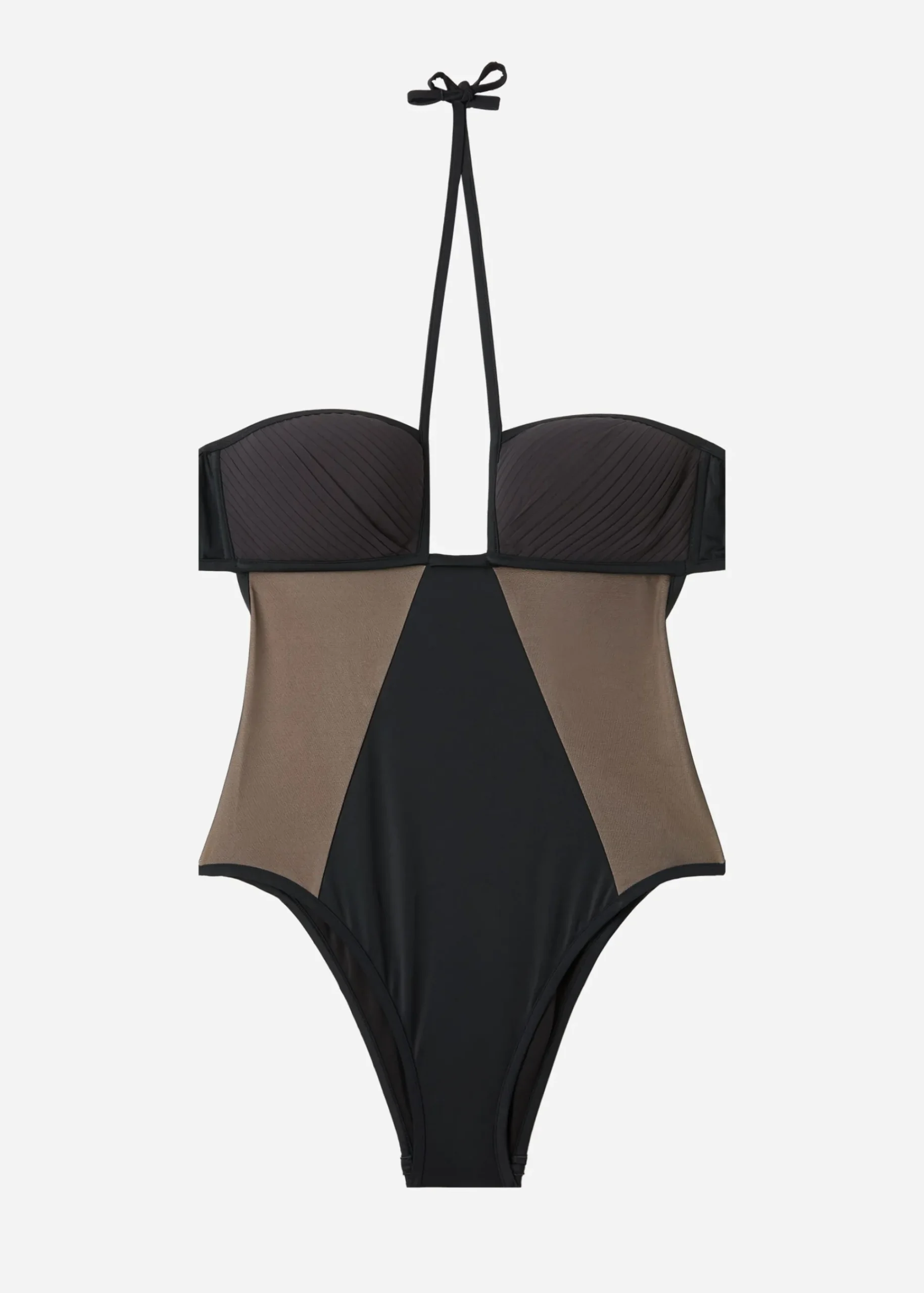 One-Piece Swimswuits^Calzedonia Tulle Insert Swimsuit Tokyo 716C - Pink Bee