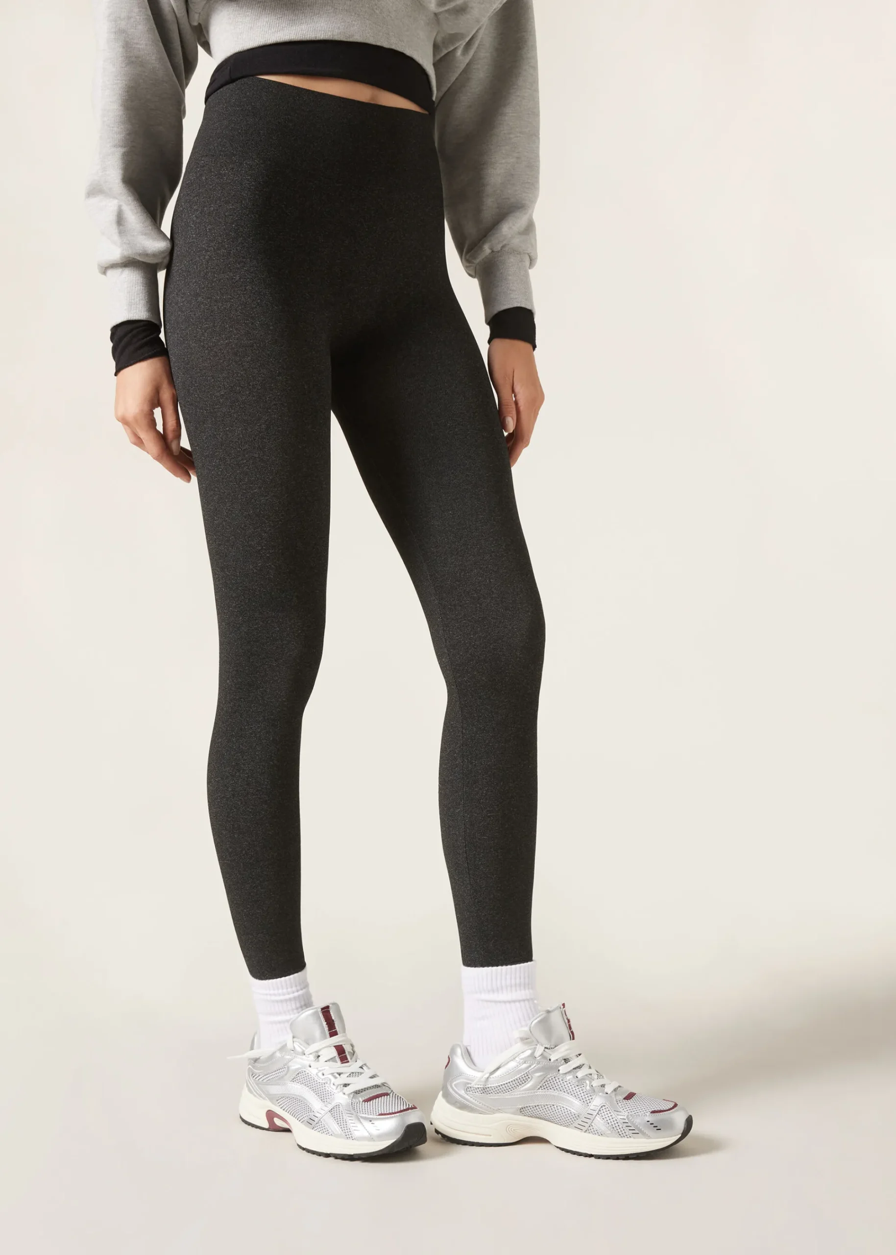 Leggings^Calzedonia Ultra Opaque Microfibre Leggings 474 - Grey Blend