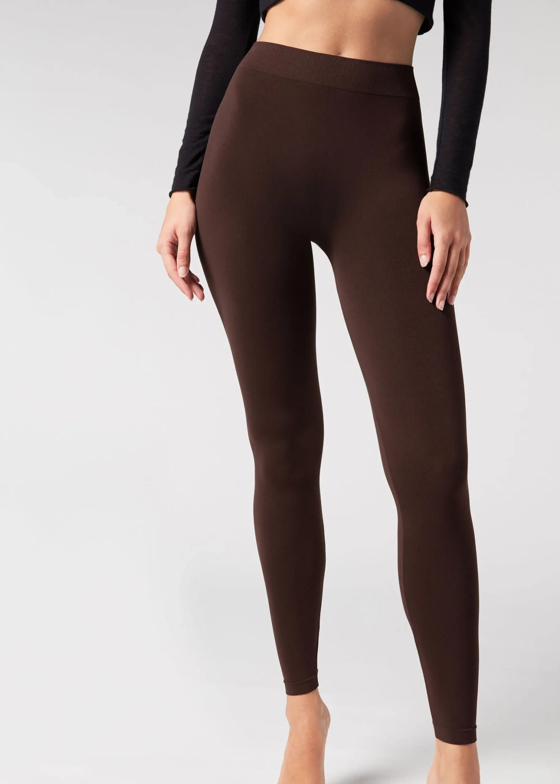 Leggings^Calzedonia Ultra Opaque Microfibre Leggings 848 - Dark Brown