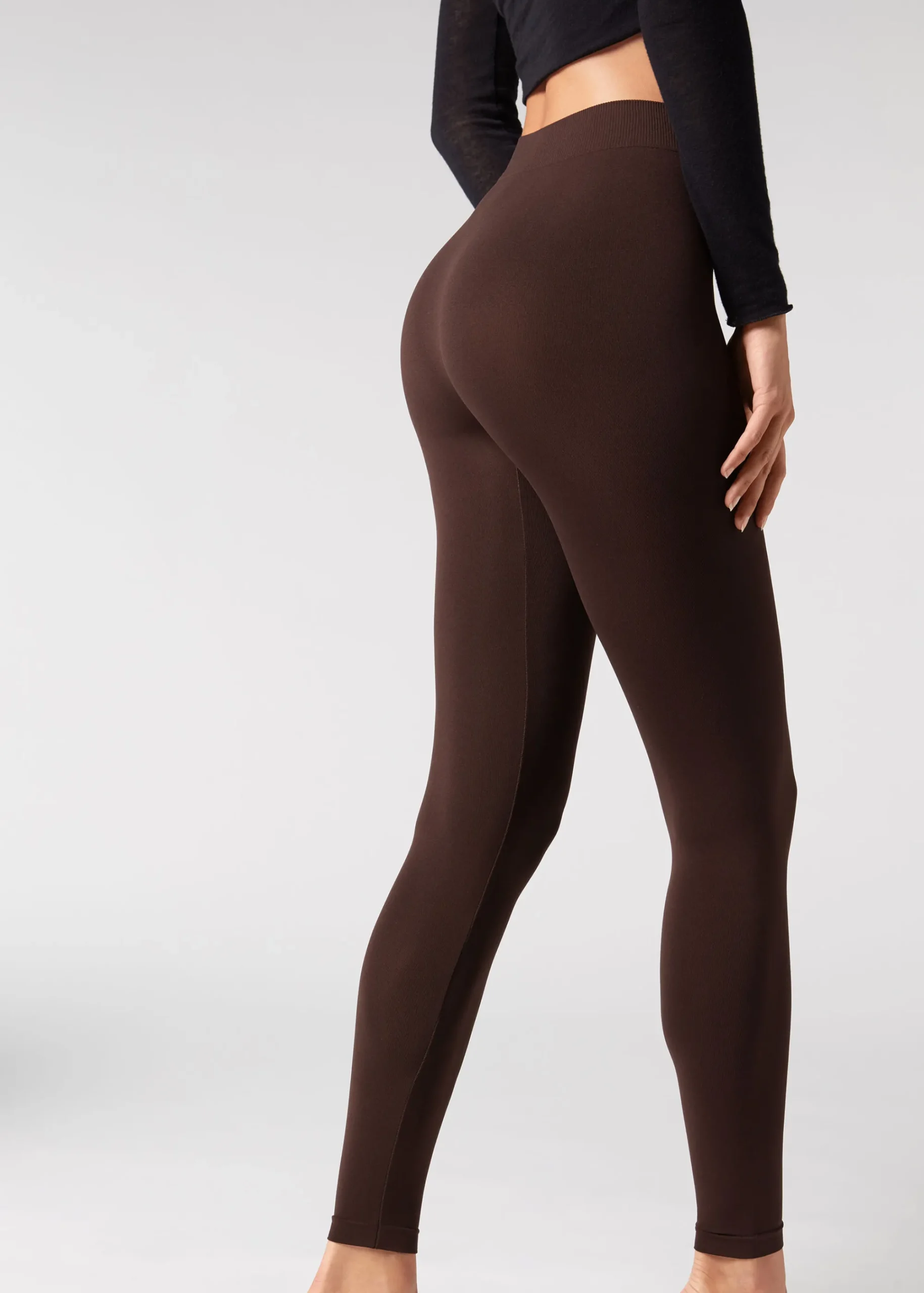 Leggings^Calzedonia Ultra Opaque Microfibre Leggings 848 - Dark Brown