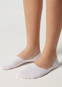 Invisible^Calzedonia Unisex Cotton Invisible Socks 001 - White