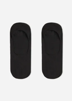 Invisible^Calzedonia Unisex Cotton Invisible Socks 019 - Black